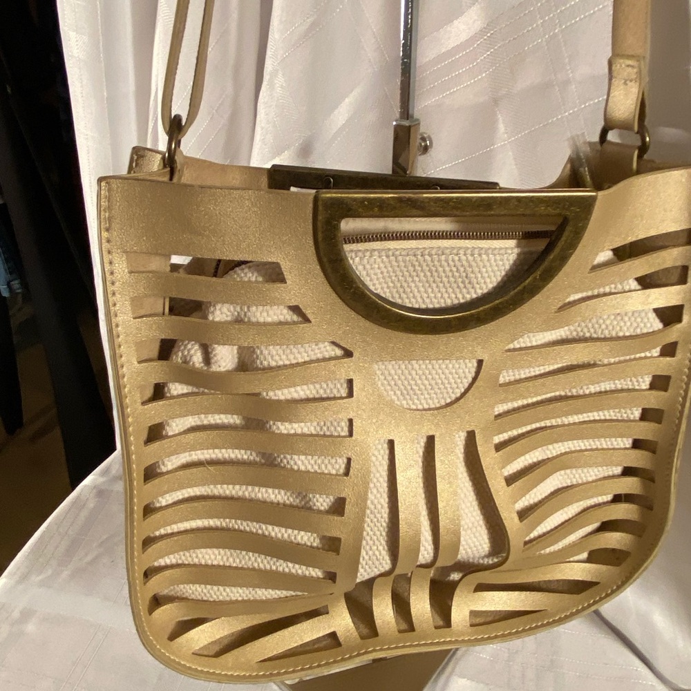 Francesca's Collections Cage Ring Satchel Crossbody.